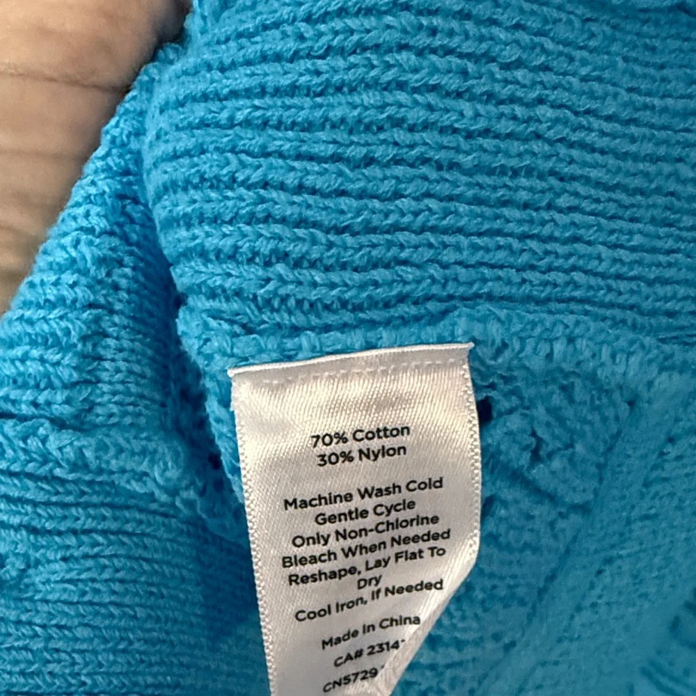 Talbots Vibrant Blue Knit Cardigan - Picture 3 of 4